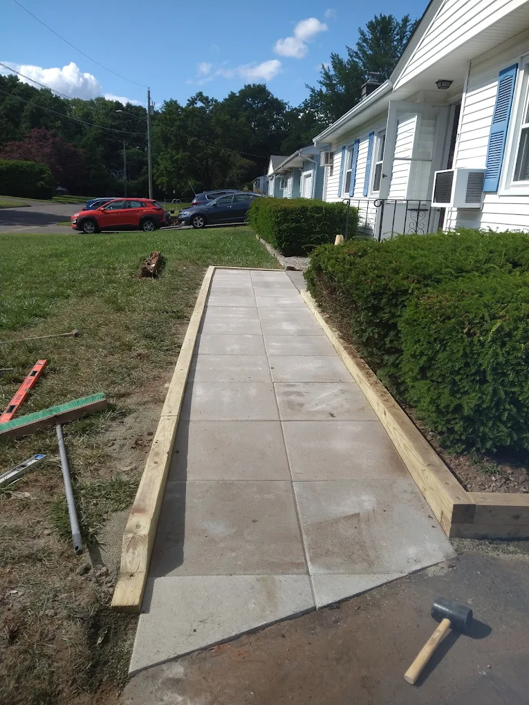 reconstruction of a walkway
